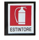 Piantana porta estintore in metallo