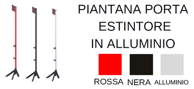 Piantana porta estintore in alluminio