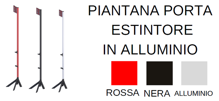 Piantana porta estintore in alluminio
