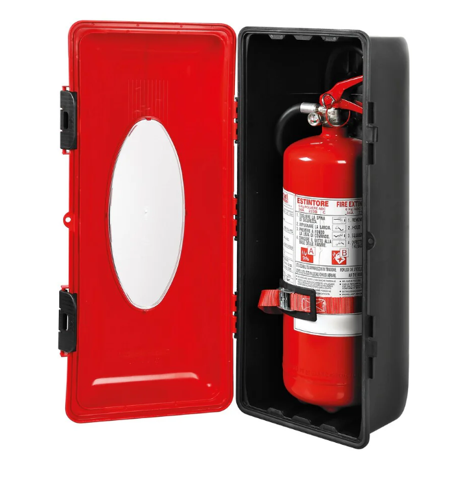 CASSETTA PORTA ESTINTORE OMOLOGATA VCA IN POLIPROPILENE