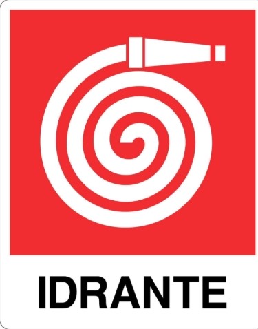 Cartello con scritta 'idrante'
