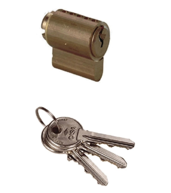 Cilindro cisa per serratura antipanico misura 22,5 mm ottone satinato